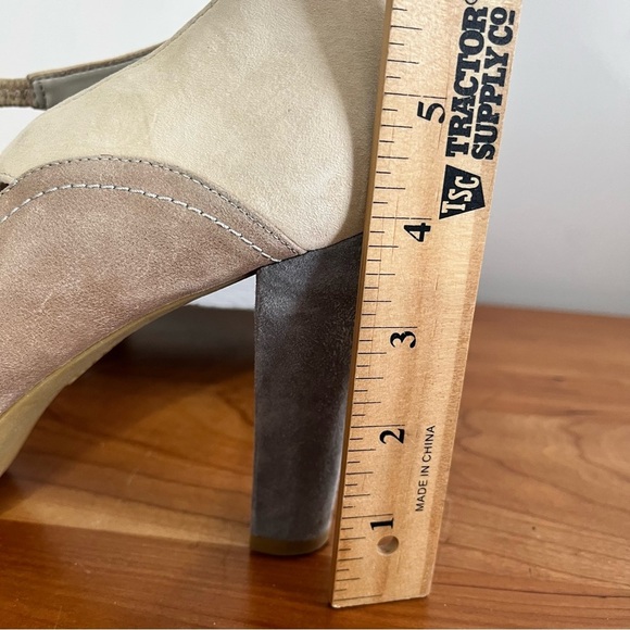 Womens Hush Puppies Suede Retro Platform Block Heel Pumps Colorblock Size 9M - Picture 8 of 8